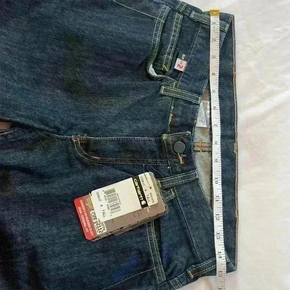 Carhartt Flame Resistant Rugged Flex Jean Original Fit Women’s Size 6 Tall NWT - Picture 9 of 12